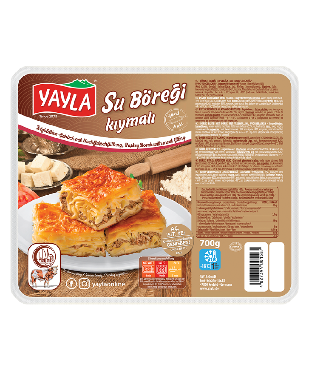 158_packshot.png YAYLA Wassergebäck mit Hackfleisch 700 g - Image 1