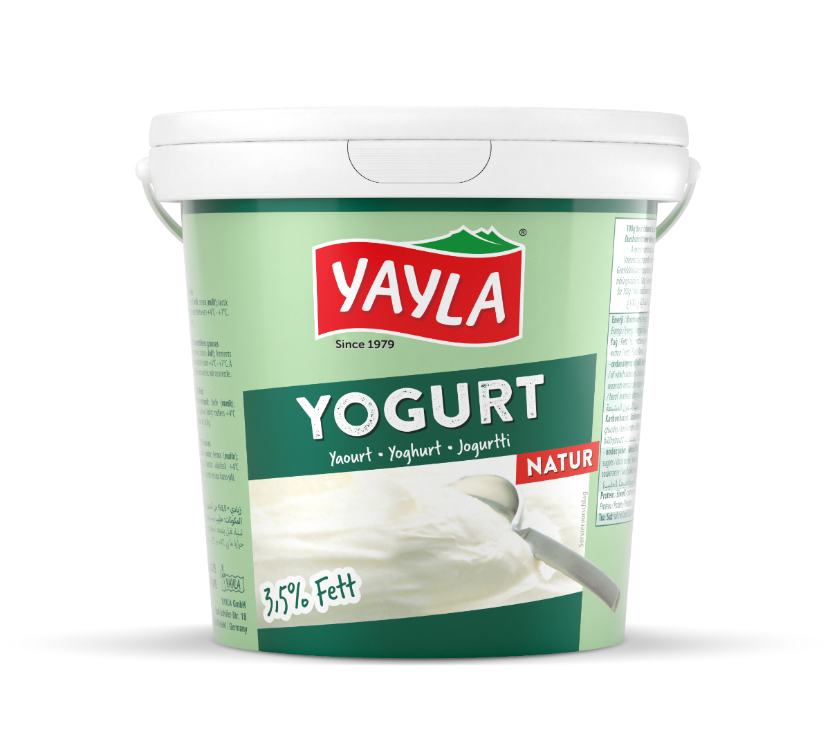 301_packshot.png YAYLA Naturjoghurt 3,5 % 1 kg - Image 1