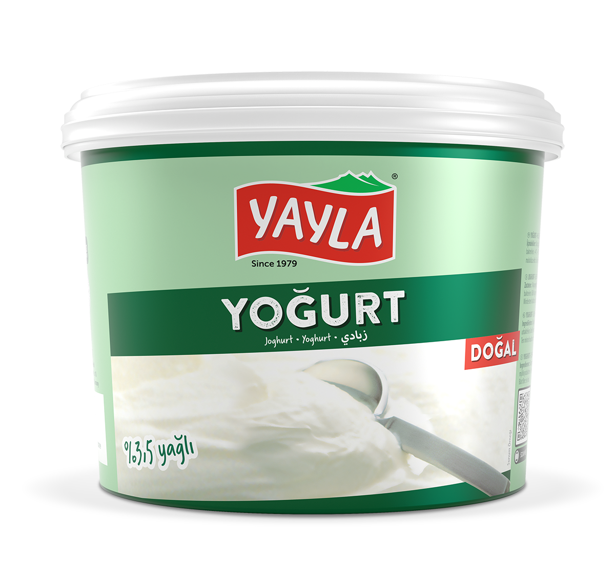 3070_packshot.png YAYLA Naturjoghurt 3,5 % 2 kg - Image 1