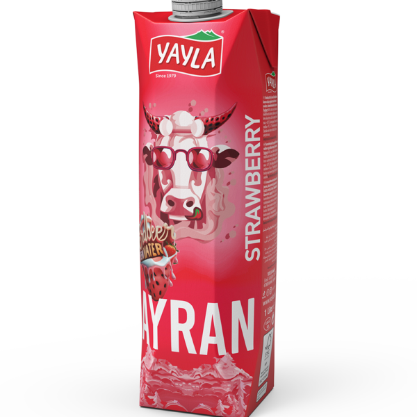 YAYLA Buttermilch mit Erdbeergeschmack, 1 Liter