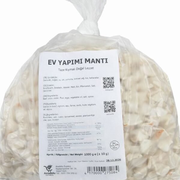 Hausgemachte Teigtaschen mit frischem Hackfleisch (1000 g)