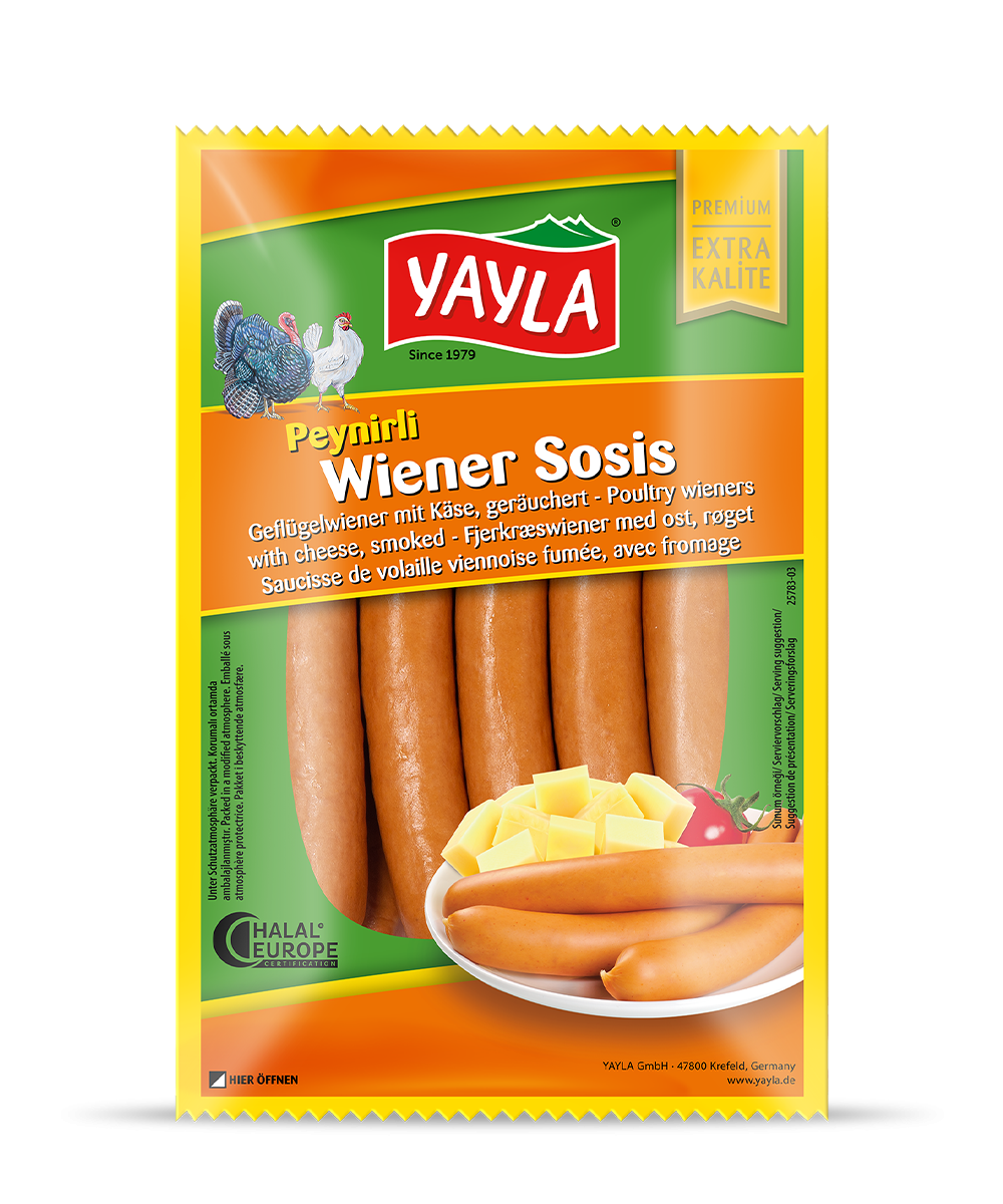 409_packshot.png YAYLA Käsegefüllte Wiener Würstchen 400g - Image 1