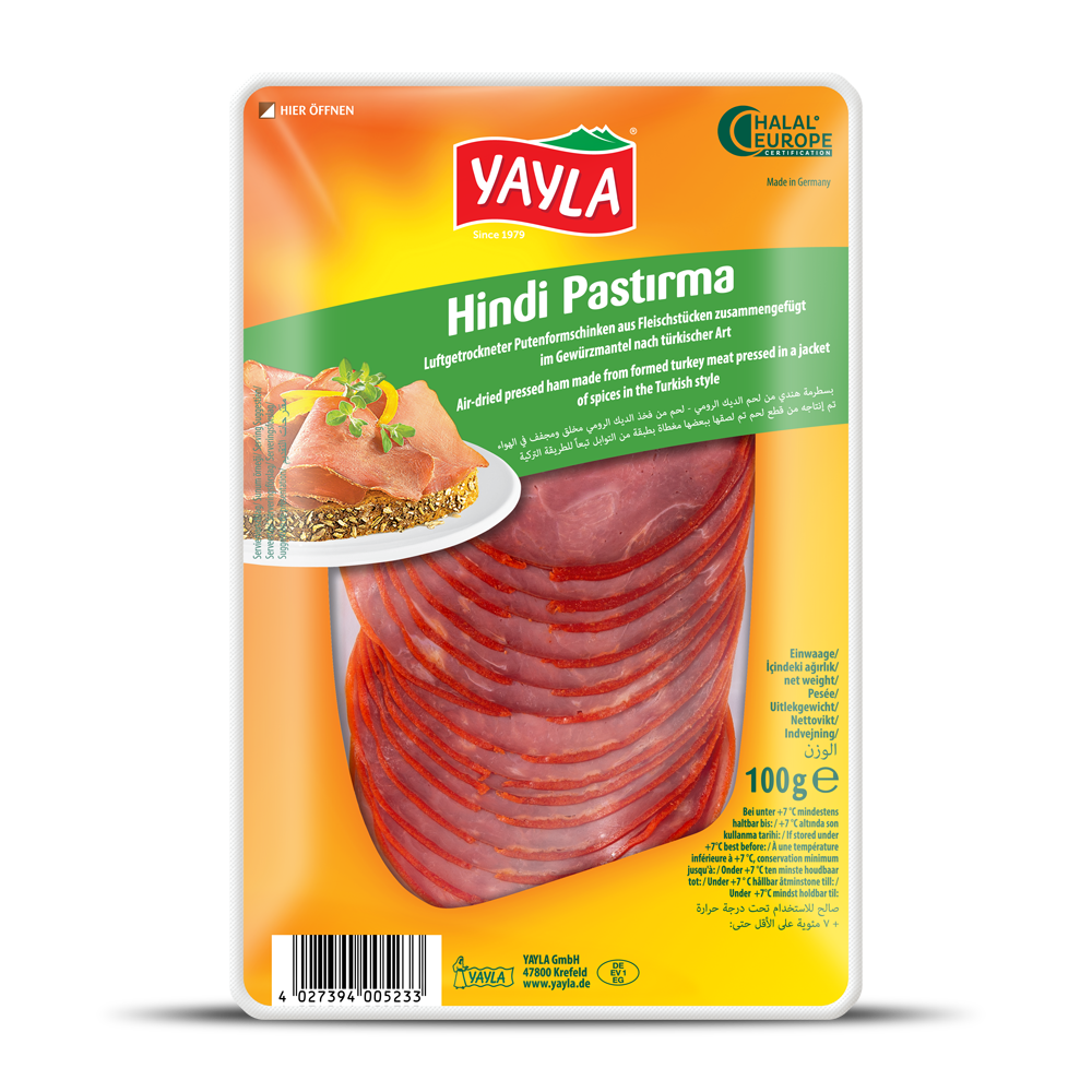 523_packshot.png YAYLA Truthahn-Pastrami 100g - Image 1