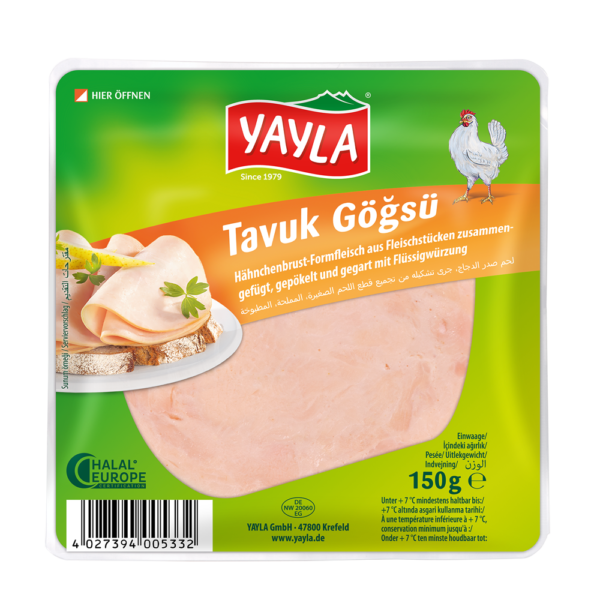 YAYLA Hähnchenbrustfilet in Scheiben, 150 g