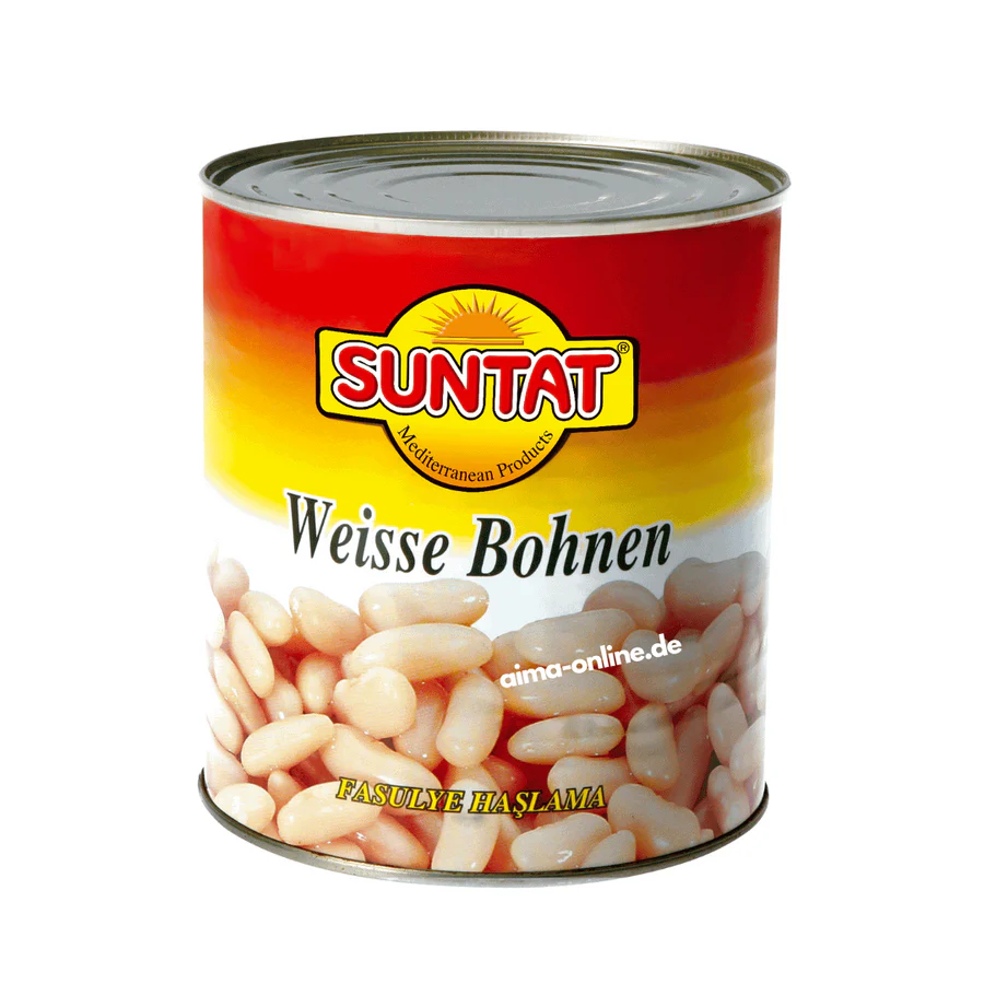 Suntat-Weisse-Bohnen.webp Suntat Getrocknete Bohnen in der Dose, 800 g - Image 1