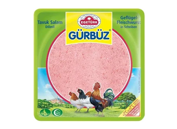 Egetürk Salam GÜRBÜZ Geflügelfleischwurst mit Rindfleischanteil in Scheiben 200g