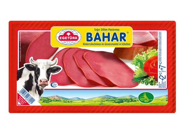 Egetürk Pastirma SPRING Rinderrohschinken im Gewürzmantel nach türkischer Art in Scheiben 100 g